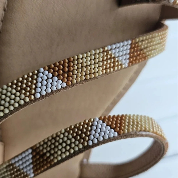 Splendid Sandals Beaded  Padded Insole Mosaic Flats size 8.5 - Picture 7 of 7